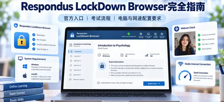 Respondus LockDown Browser指南-官方入口/考试流程/电脑配置与网速要求全览